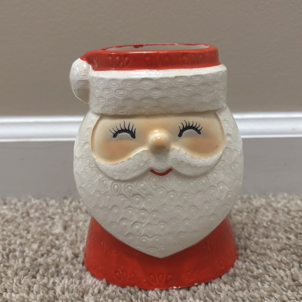 Vintage 1960s Parma Santa Claus Planter – Mid Century Japan Christmas Decoration